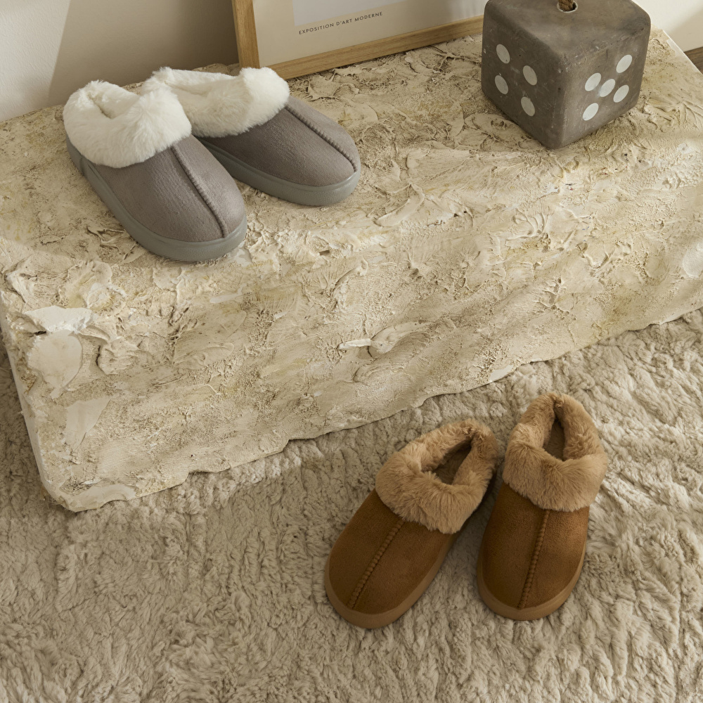 Karaca Home Fuzzy Kadın Ev Terliği 40 Numara Kahverengi görseli 4