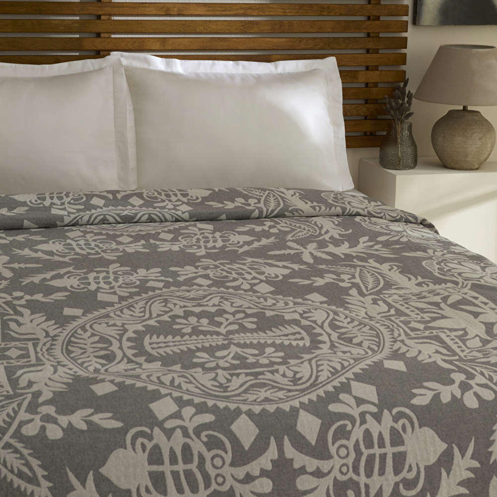 Karaca Home Avery Müslin Çift Kişilik Tek Pike Gri görseli 5