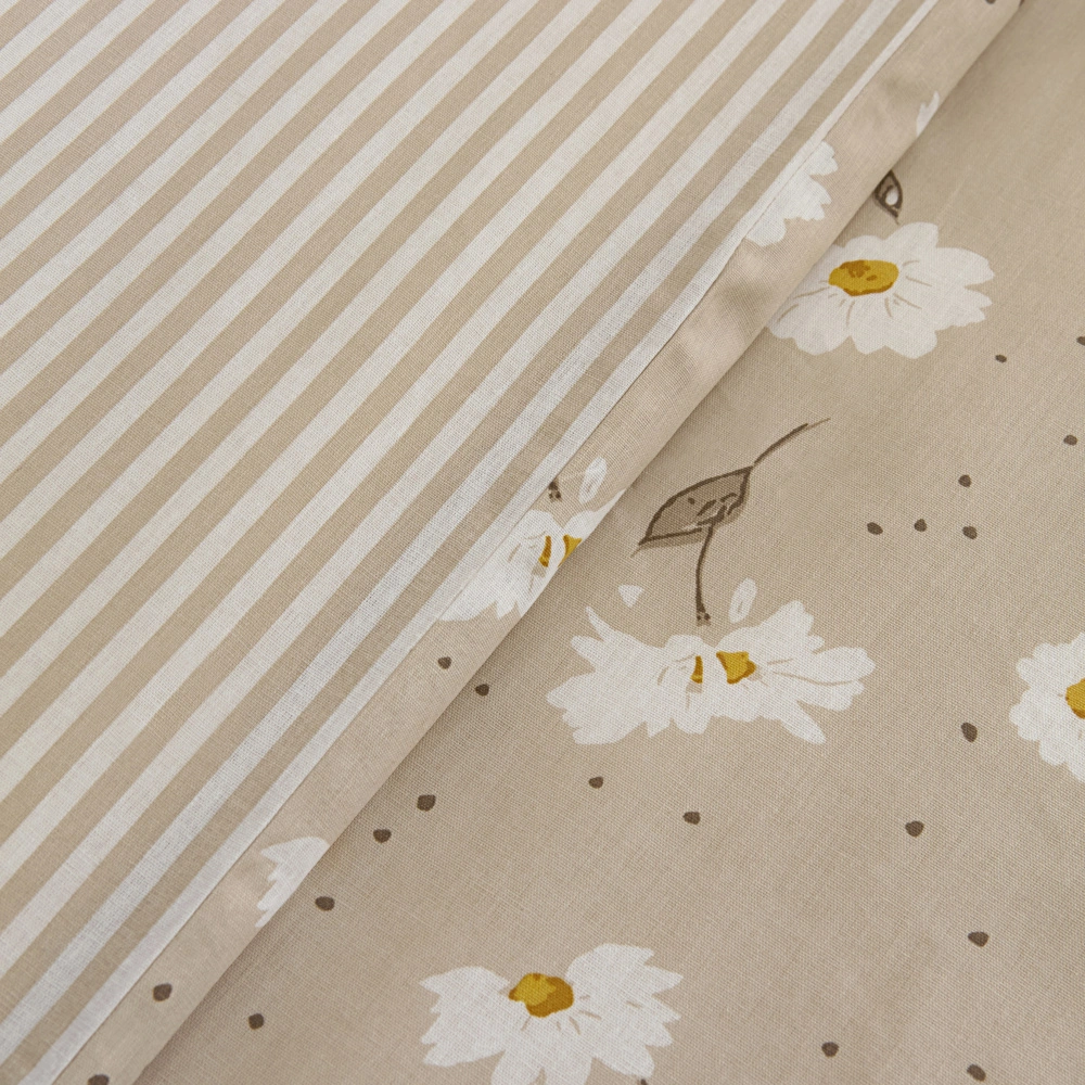 Karaca Home Daisy %100 Pamuk Çift Kişilik Nevresim Takımı Bej görseli 6