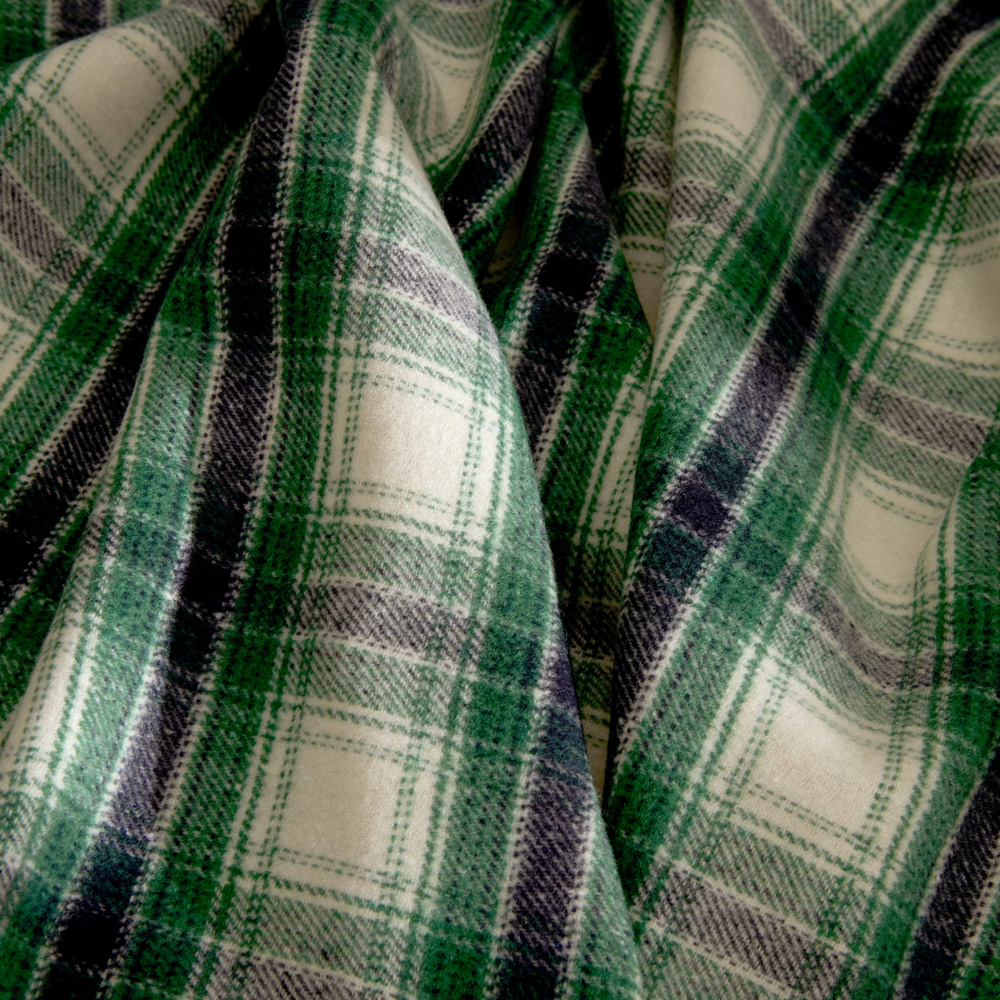 Karaca Home Flanel Throw Tv Battaniyesi Koyu Bej/Yeşil görseli 2