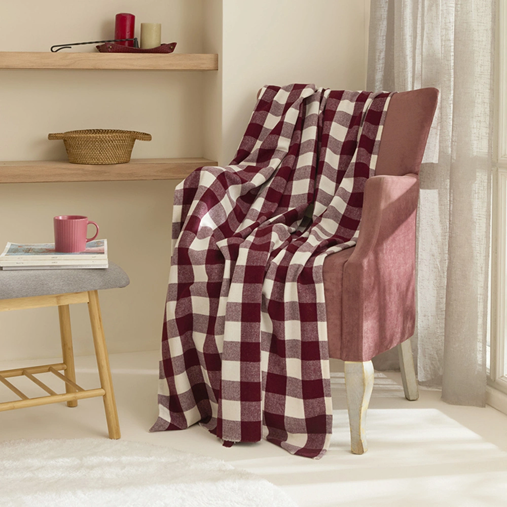Karaca Home Flanel Throw Tv Battaniyesi Vişne görseli 1
