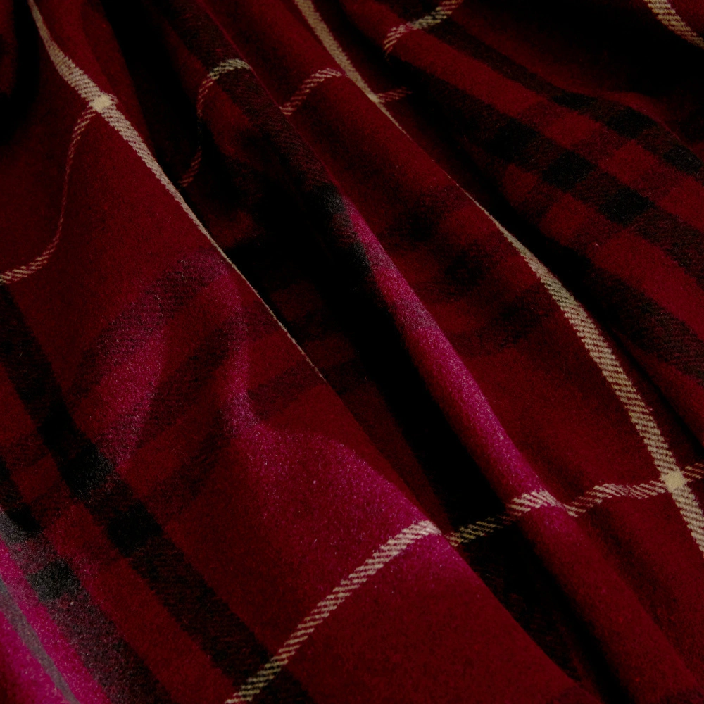 Karaca Home Flanel Throw Tv Battaniyesi Koyu Krem/Kırmızı görseli 2