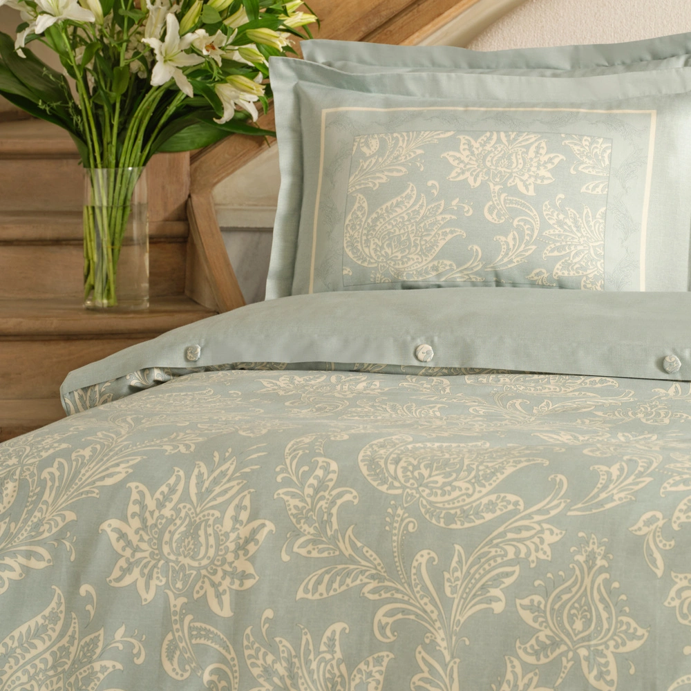 Karaca Home Owen 80 Tel %100 Pamuk Saten Çift Kişilik Nevresim Takımı Mavi  görseli 2