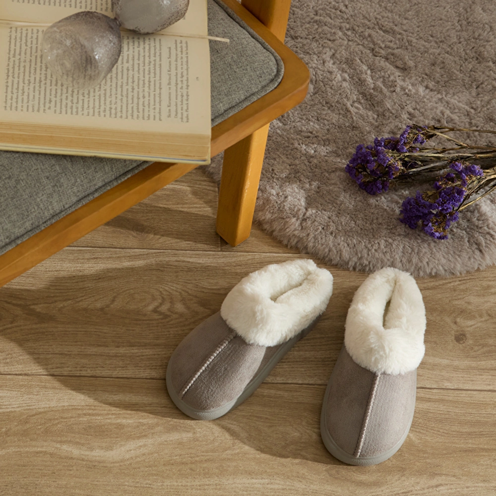 Karaca Home Fuzzy Kadın Ev Terliği 38 Numara Gri görseli 1