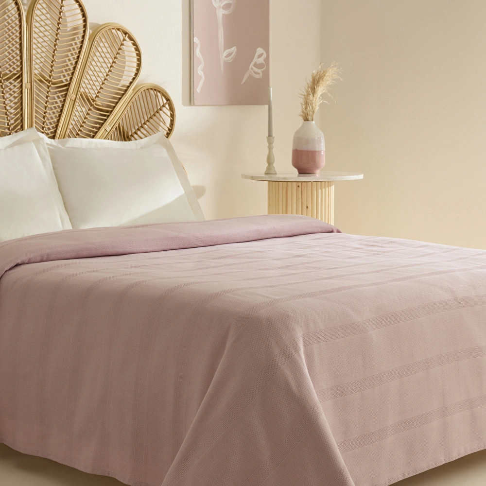 Karaca Home Rosy Çift Kişilik Tek Pike Pudra | Karaca Home