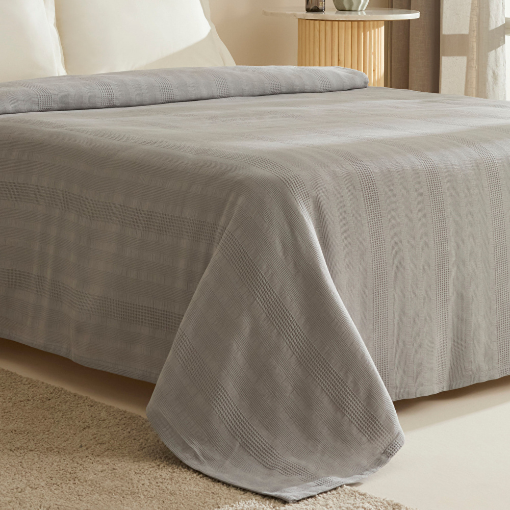Karaca Home Layna Ecocell Çift Kişilik Tek Pike Gri görseli 2