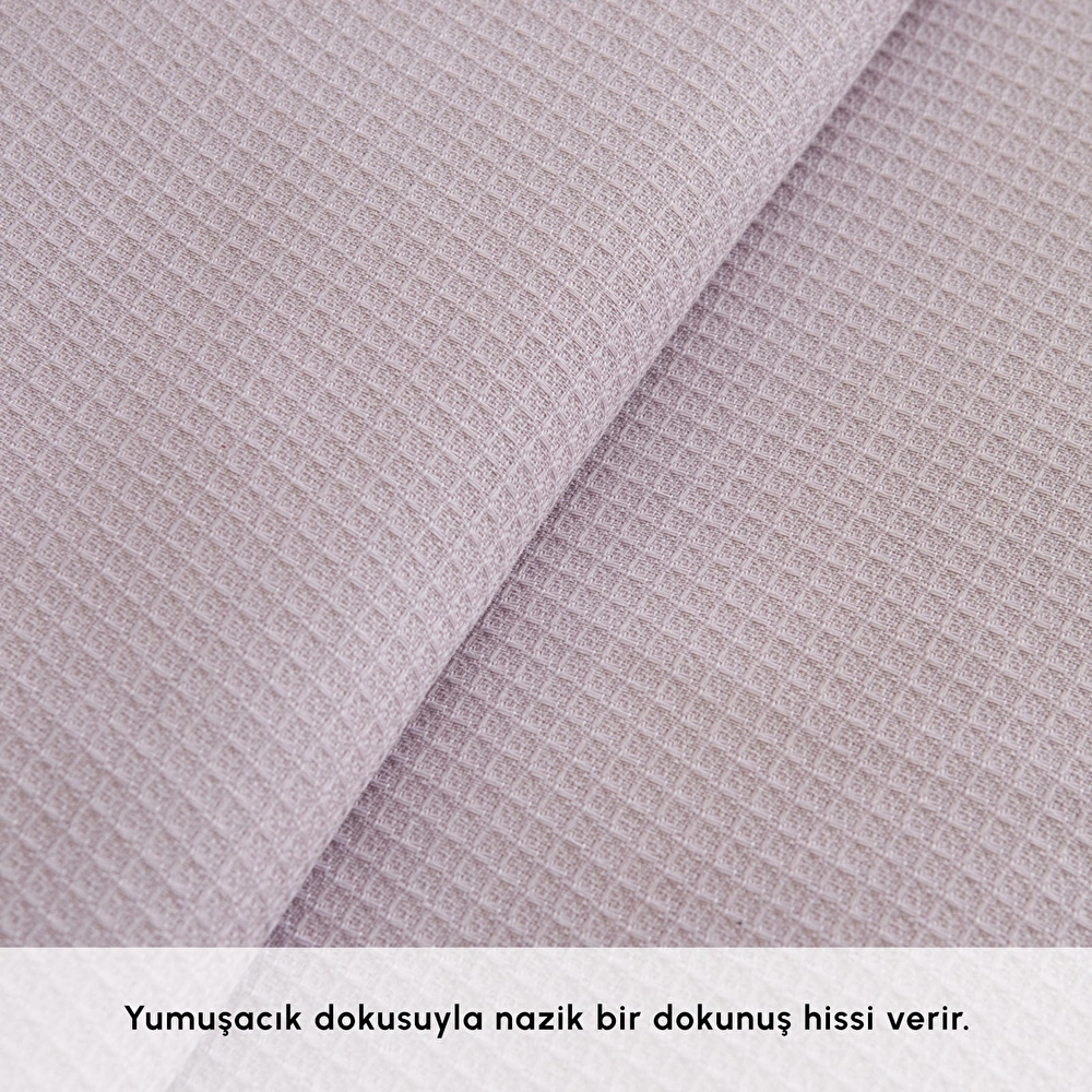 Karaca Home Noa Bambu Tek Kişilik Pike Takımı Açık Mürdüm görseli 3