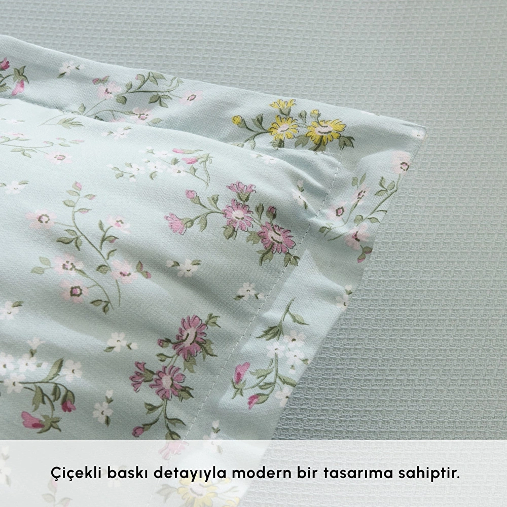 Karaca Home Noa Bambu Tek Kişilik Pike Takımı Mint görseli 2