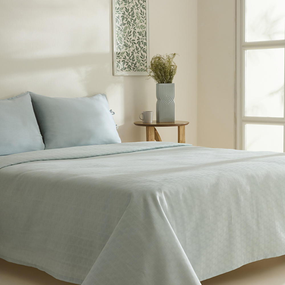 Karaca Home Sarra Britli Bambu Çift Kişilik Pike Takımı Mint görseli 2