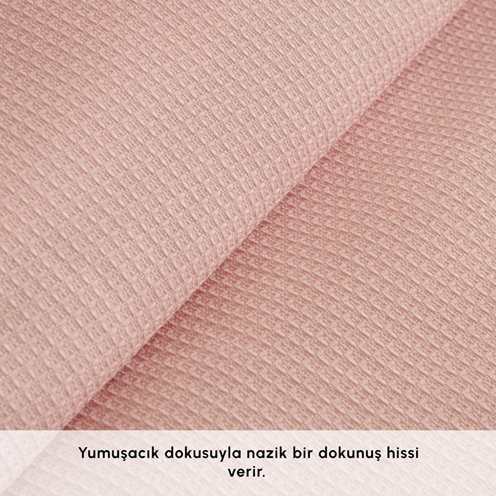 Karaca Home Maisy Bambu Çift Kişilik Pike Takımı Pudra görseli 3