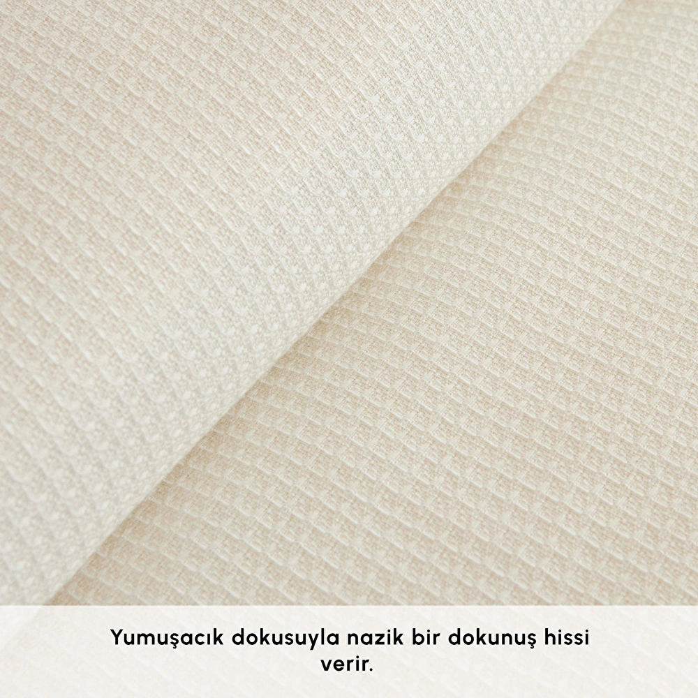 Karaca Home Maisy Bambu Çift Kişilik Pike Takımı Bej görseli 3