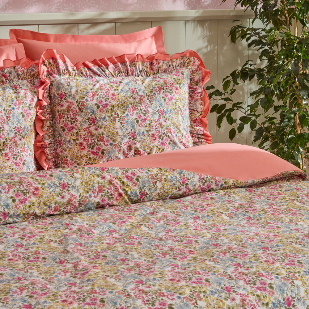 Karaca Home Alice %100 Pamuk Çift Kişilik Nevresim Takımı Somon görseli 3