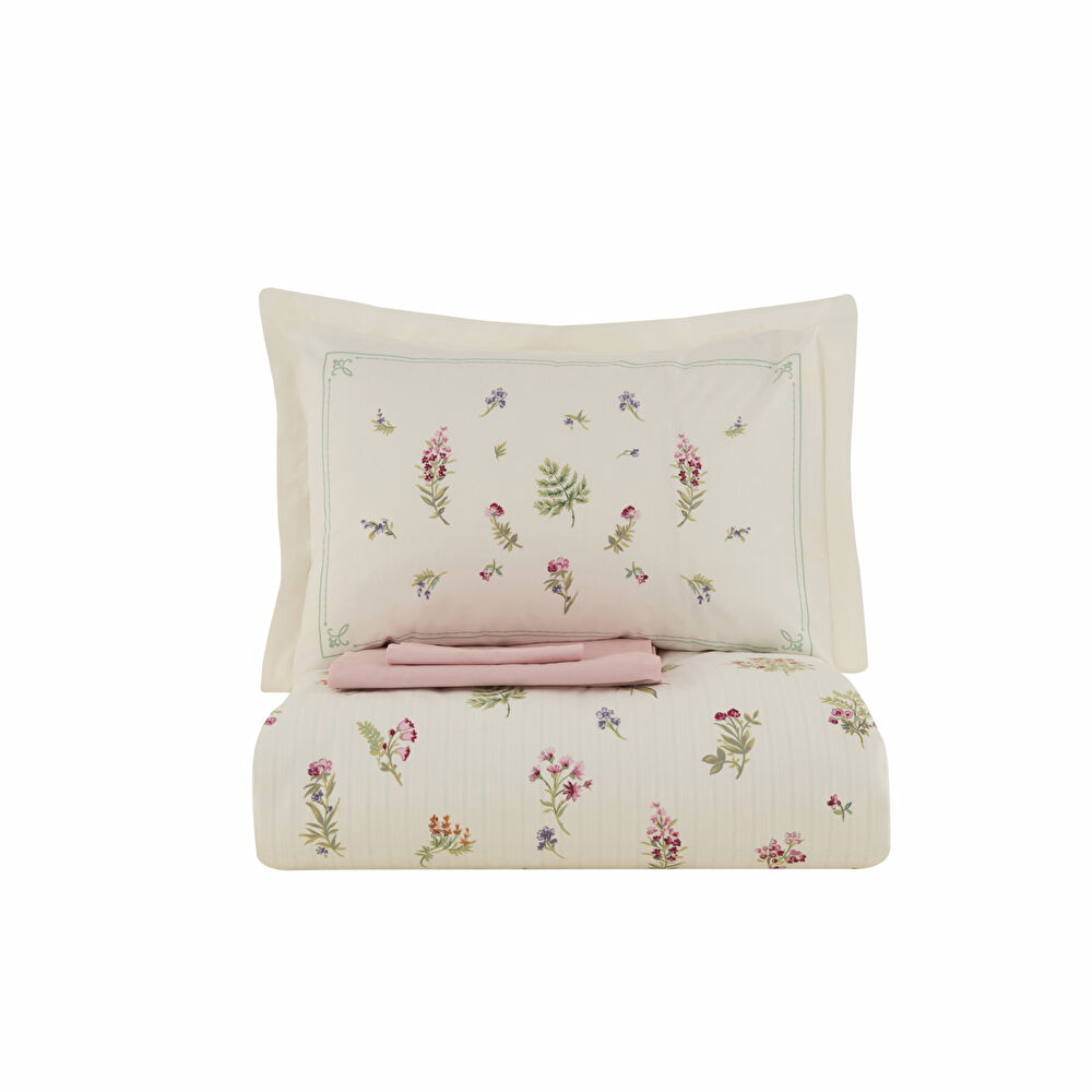 Karaca Home Le Mans %100 Pamuk Çift Kişilik Nevresim Takımı Pembe thumbnail 10