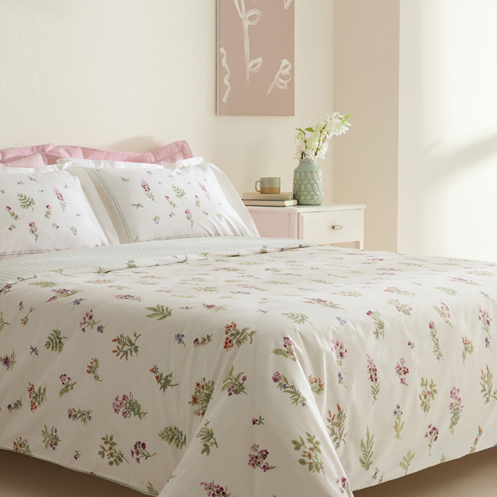 Karaca Home Le Mans %100 Pamuk Çift Kişilik Nevresim Takımı Pembe thumbnail 8