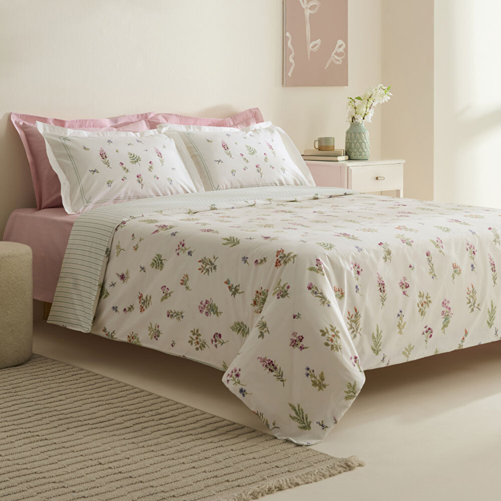 Karaca Home Le Mans %100 Pamuk Çift Kişilik Nevresim Takımı Pembe thumbnail 9