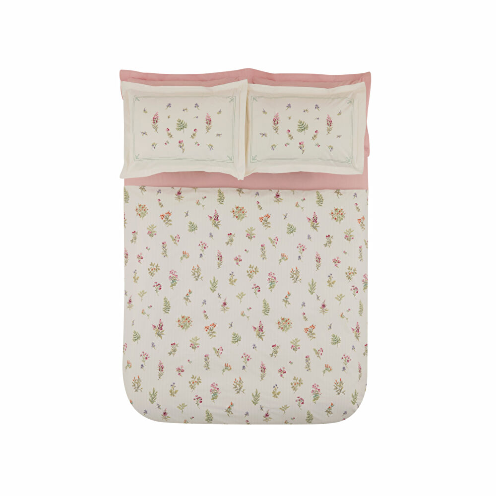 Karaca Home Le Mans %100 Pamuk Çift Kişilik Nevresim Takımı Pembe thumbnail 11