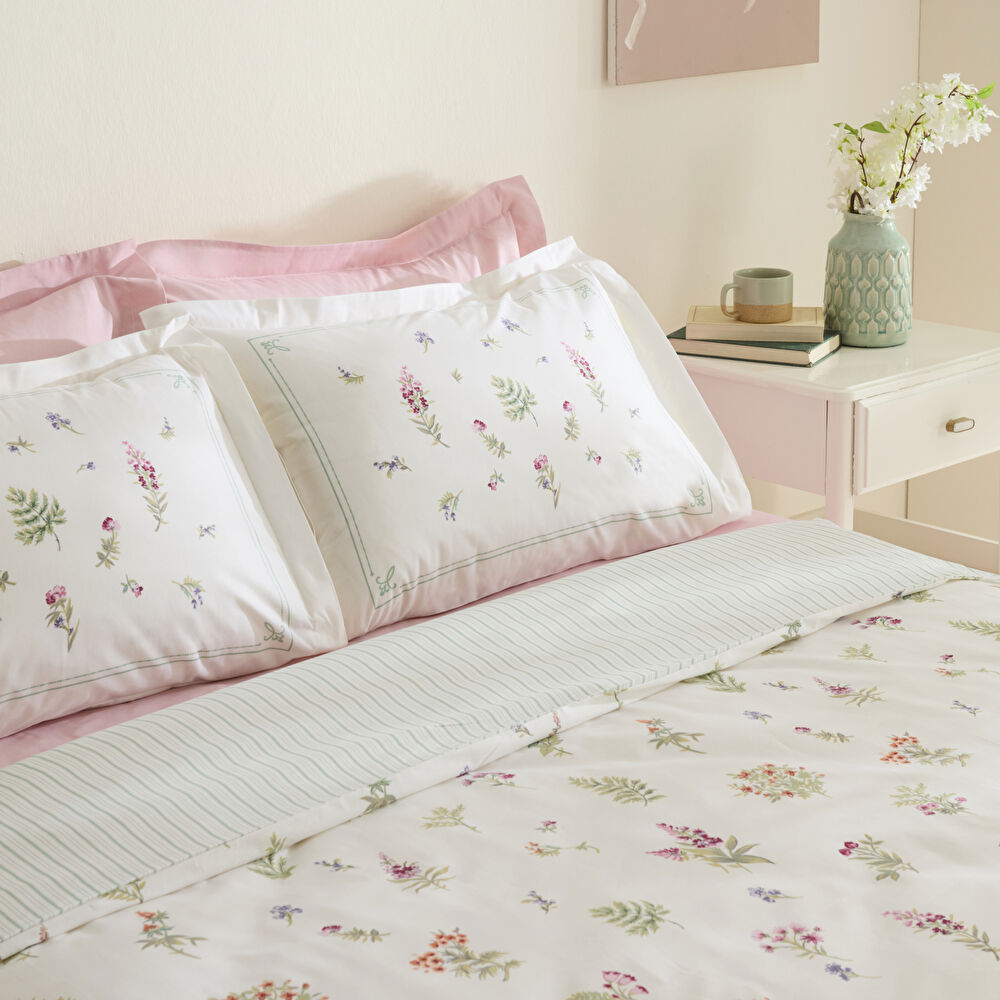 Karaca Home Le Mans %100 Pamuk Çift Kişilik Nevresim Takımı Pembe thumbnail 7