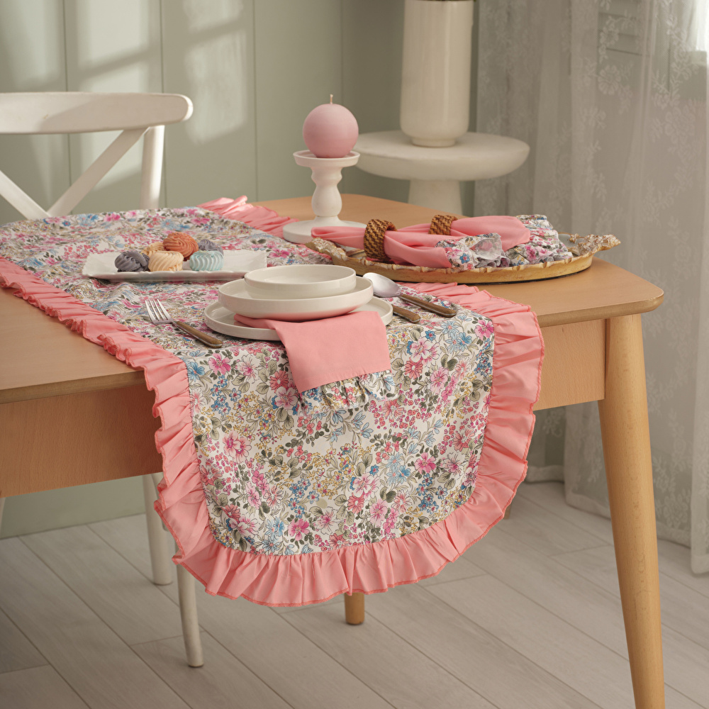 Karaca Home Alice Dertsiz Runner 45X150 cm Pembe görseli 1