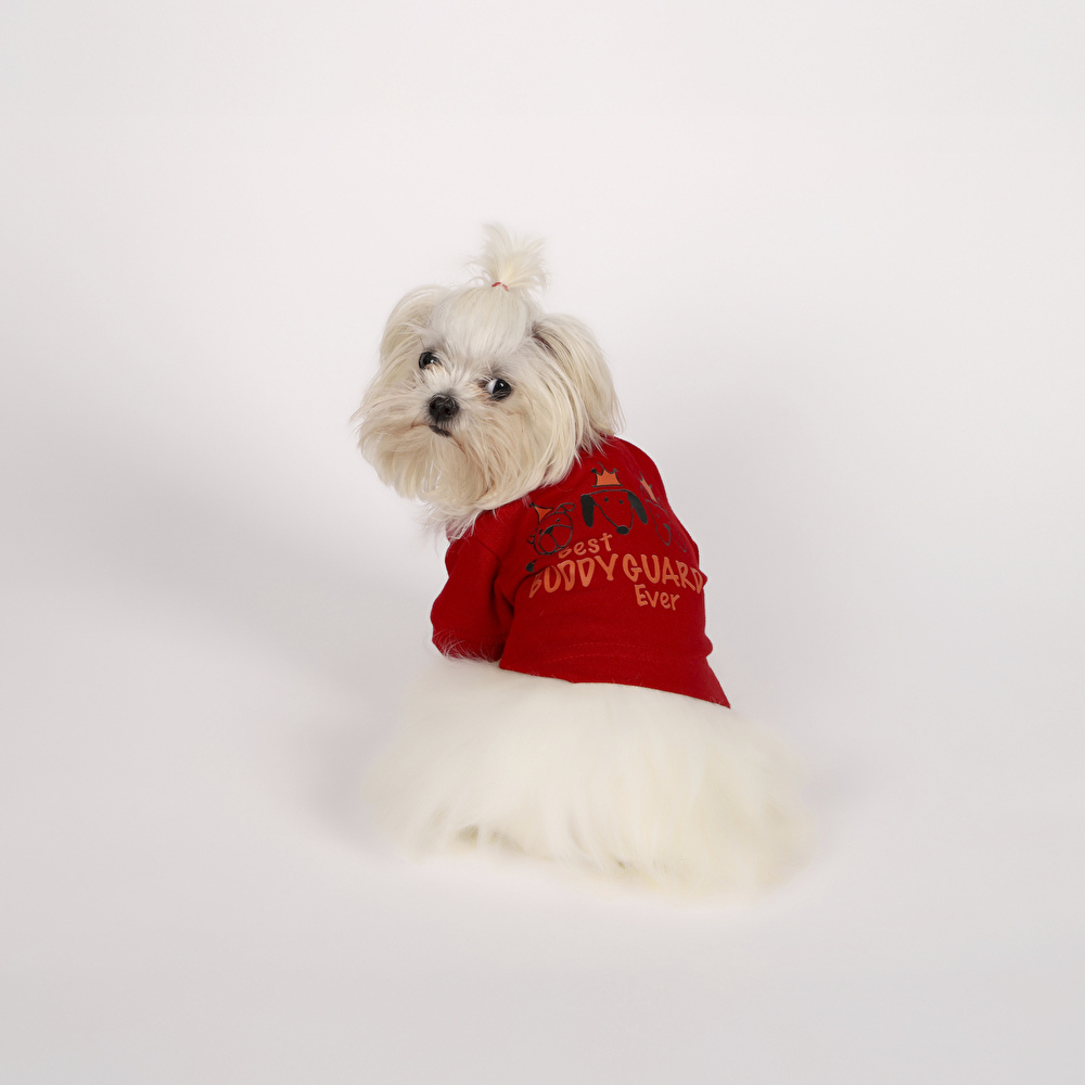 Karaca Home x Pati Best Buddyguard Ever T-Shirt XL Beden Kırmızı görseli 10