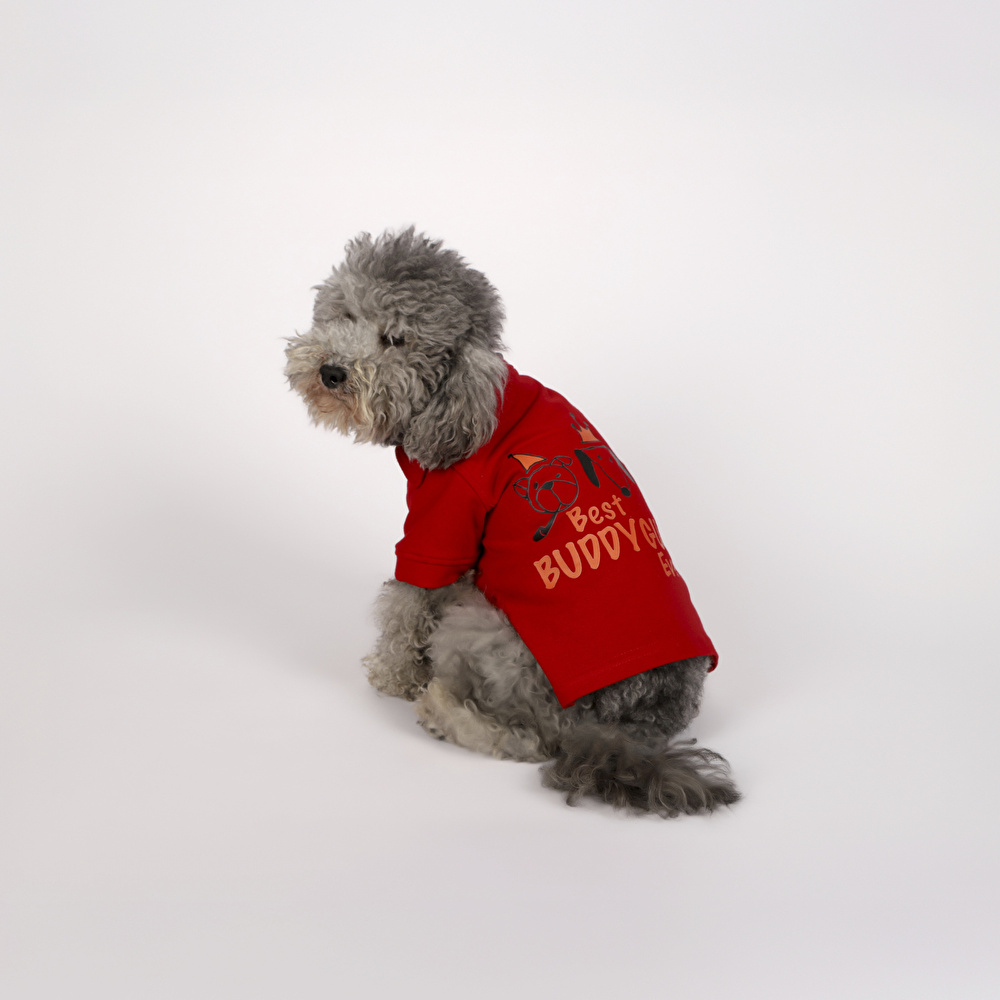 Karaca Home x Pati Best Buddyguard Ever T-Shirt XL Beden Kırmızı görseli 11