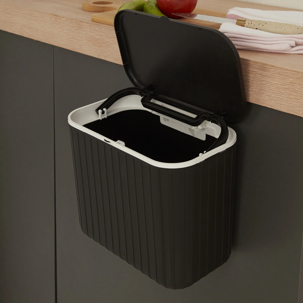 Karaca Home Pino 8 Lt Çöp Kovası Siyah görseli 2