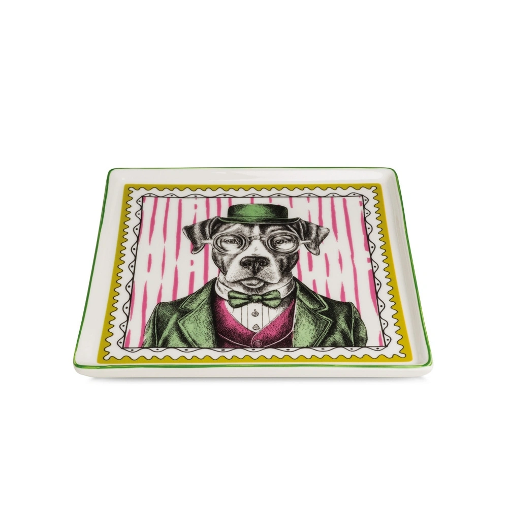 Egan Italy Human Essence Köpek Desenli Tabak 19x19 cm görseli 1