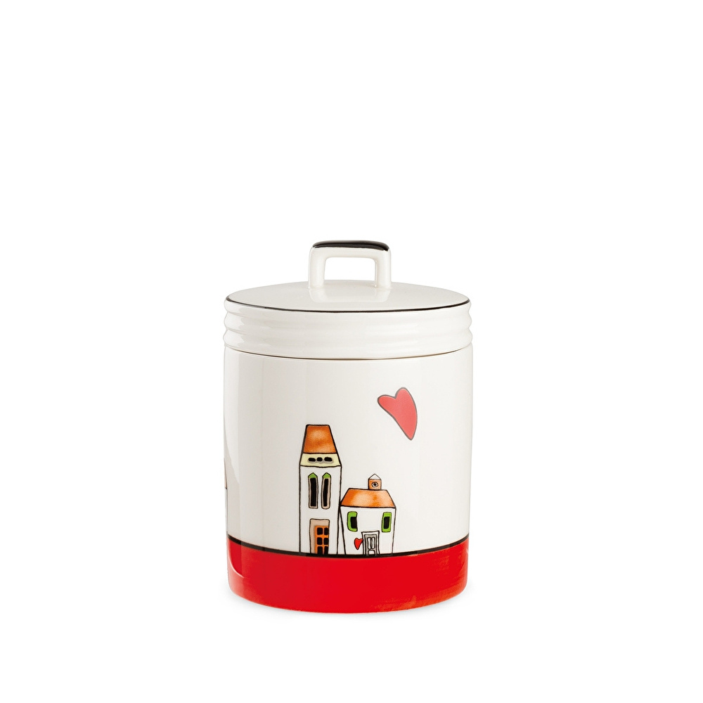 Egan Italy Le Casette Kavanoz Kırmızı 9x12 cm görseli 1