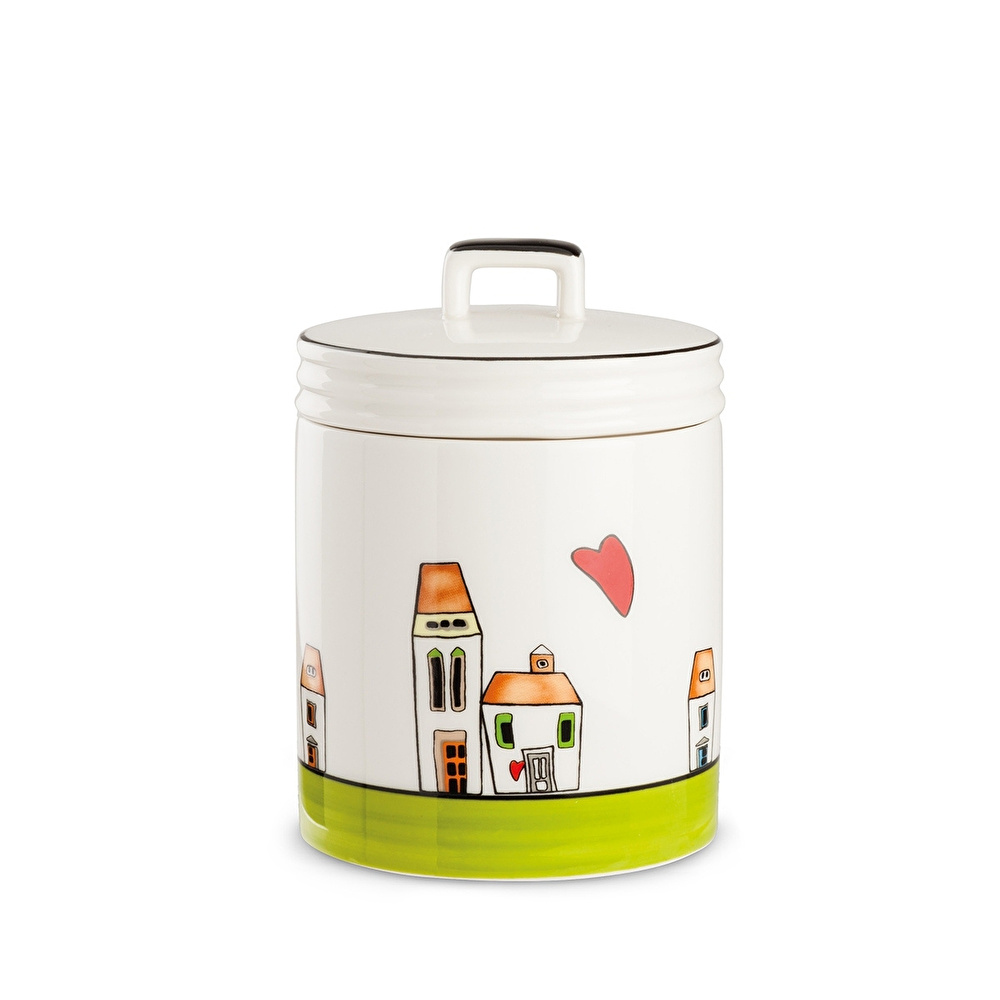 Egan Italy Le Casette Kavanoz Yeşil 11x15 cm görseli 1