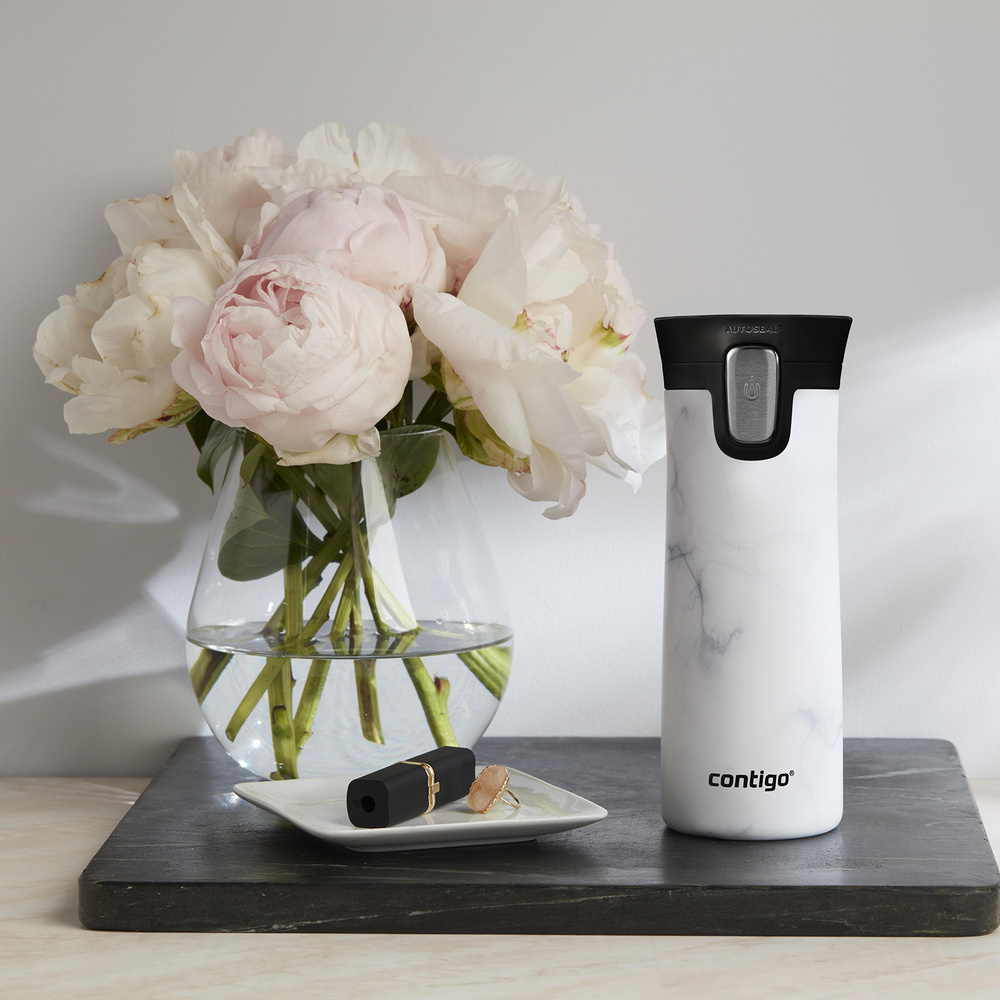 Contigo Pinnacle Couture White Marbel El Termosu 420 ml görseli 1