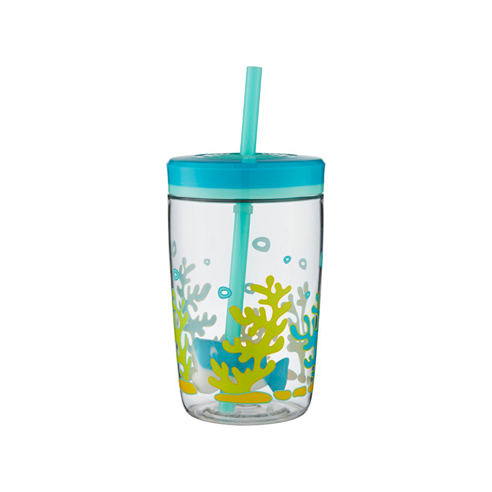 Contigo Floating Straw Tumblr Köpek Balığı Su Matarası 470 ml  görseli 1