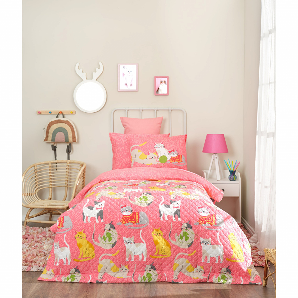 Karaca Home Young Cats %100 Pamuk Tek Kişilik Complete Takım görseli 1