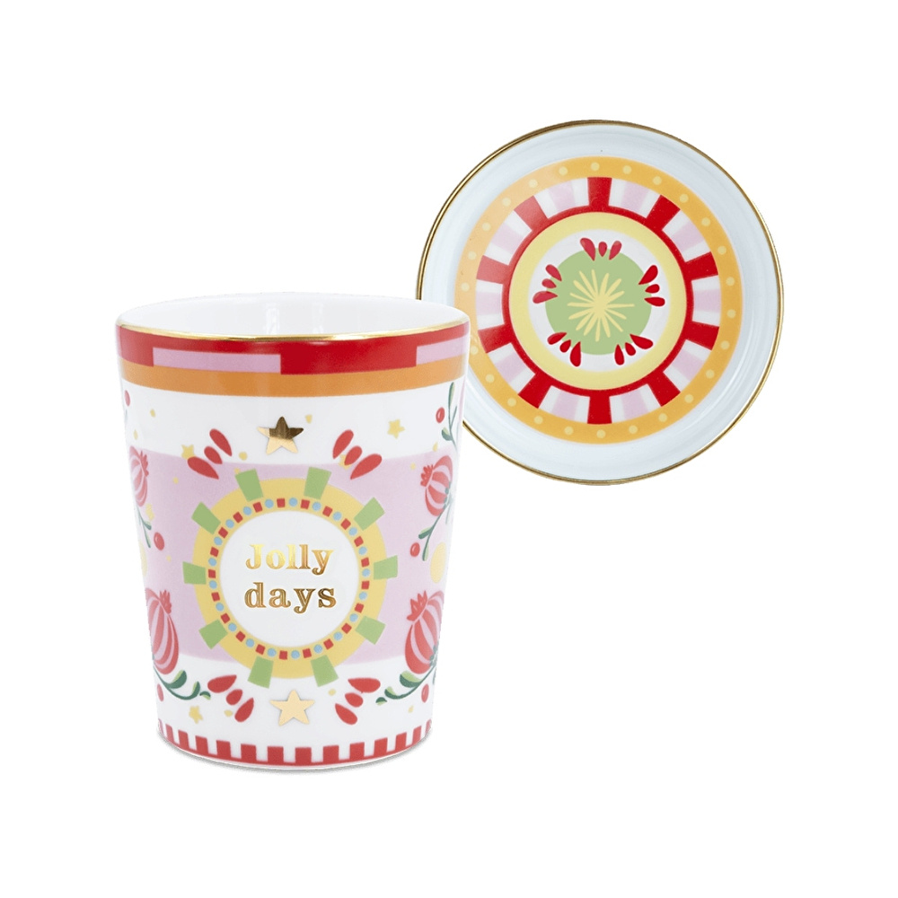 Baci Milano Mamma Mia Jolly Days Yazılı ve Tabaklı Kupa görseli 1