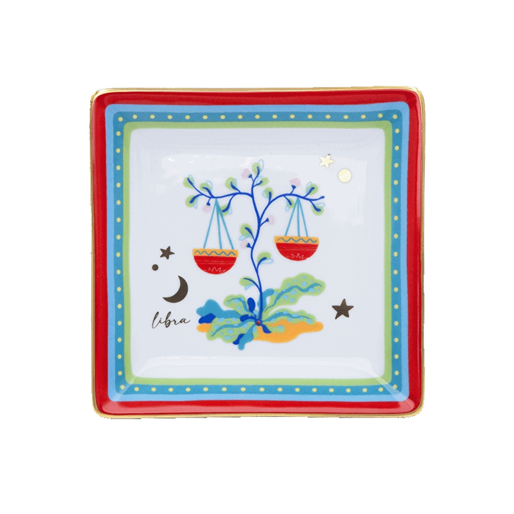 Baci Milano Zodiac Vibe Terazi Burcu Kare Tabak 15 cm x 15 cm  görseli 1