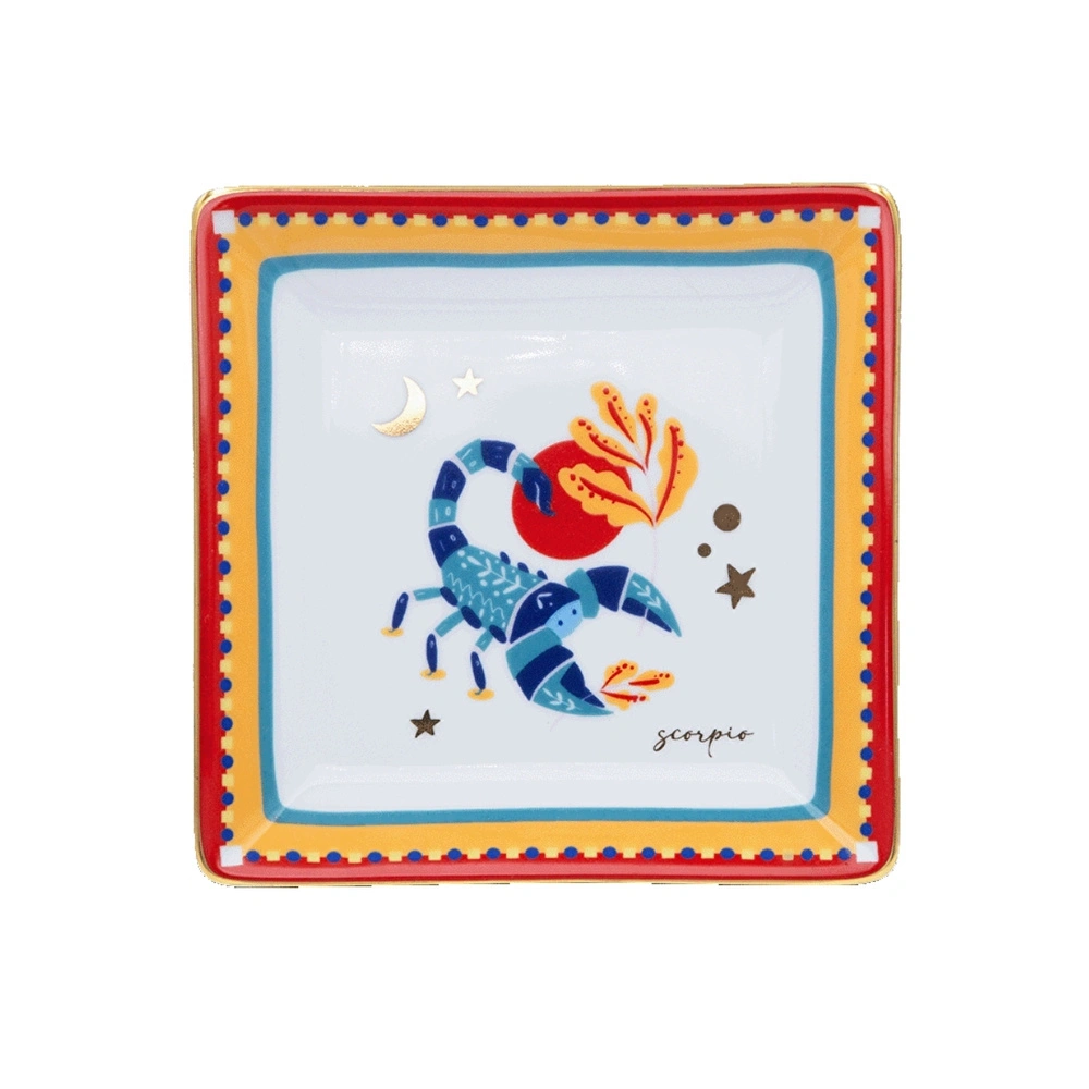 Baci Milano Zodiac Vibe Akrep Burcu Kare Tabak 15 cm x 15 cm görseli 1