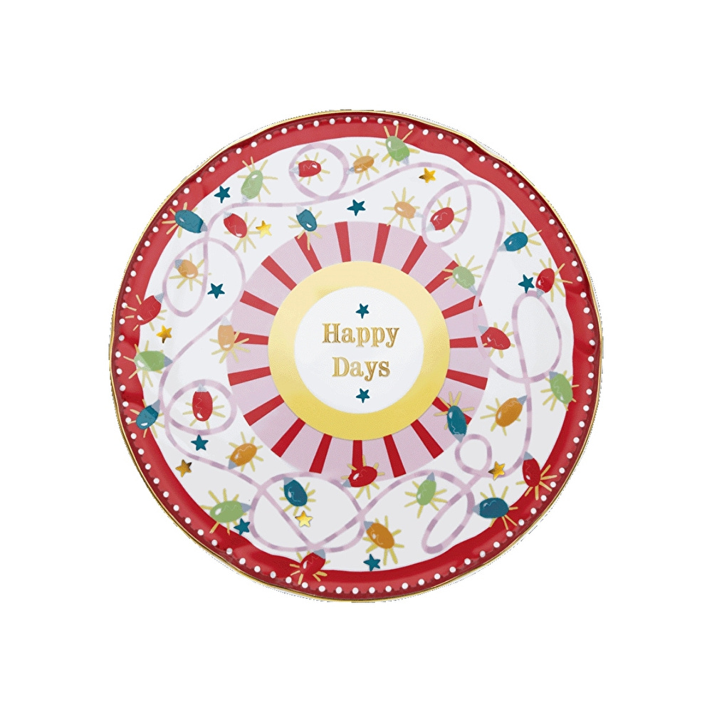 Baci Milano Mamma Mia Happy Days Yazılı Servis Tabağı 32 cm görseli 1