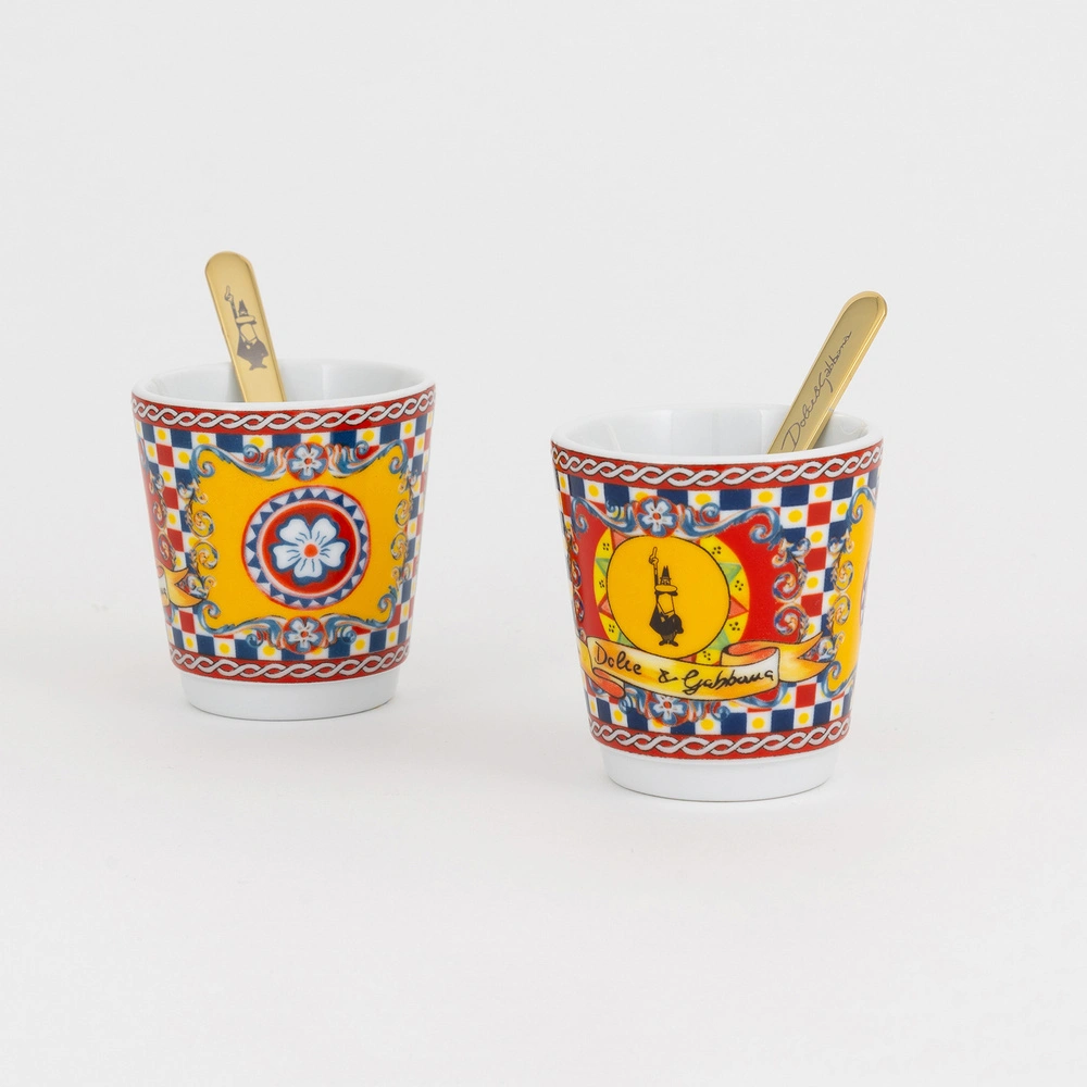 Bialetti Moka Express Dolce Gabbana 2 Cup+2 Fincan+2 Karıştırıcı Özel Set görseli 5