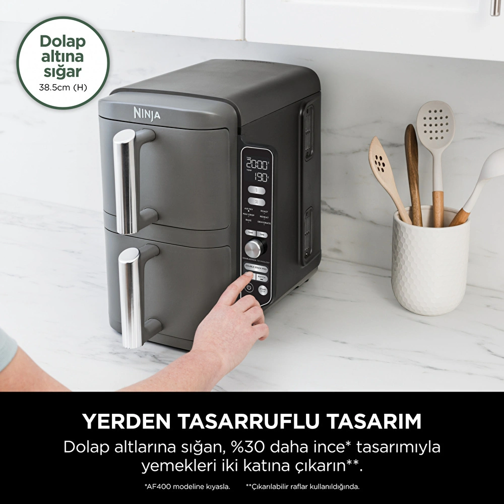 Ninja Double Stack Çift Hazneli XL Air Fryer 9.5L görseli 5