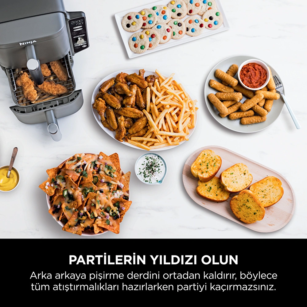 Ninja Double Stack Çift Hazneli XL Air Fryer 9.5L görseli 9