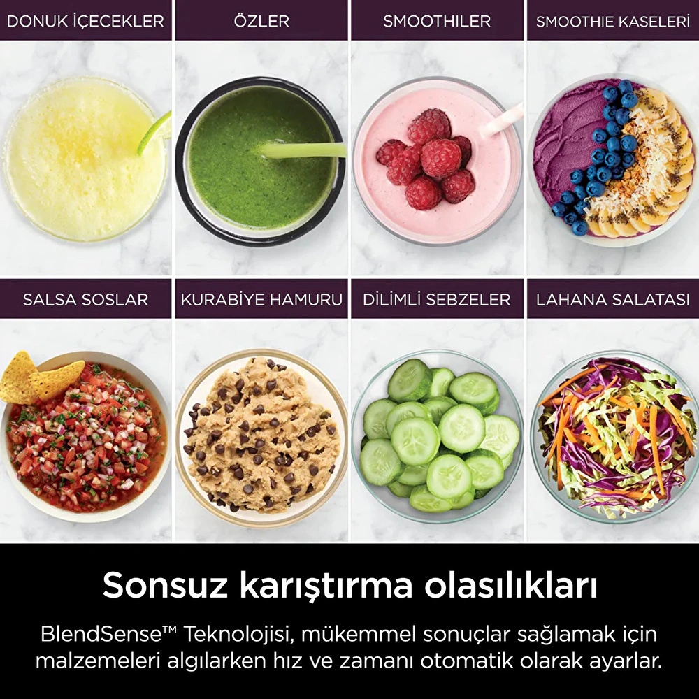 Ninja Detect™ Duo® BlendSense™ Power Blender + Smoothie Makinesi Siyah görseli 3