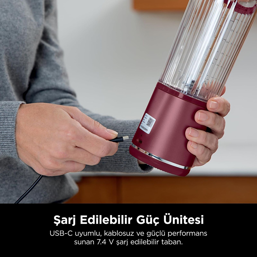 Ninja Blast Taşınabilir Blender Kırmızı görseli 6