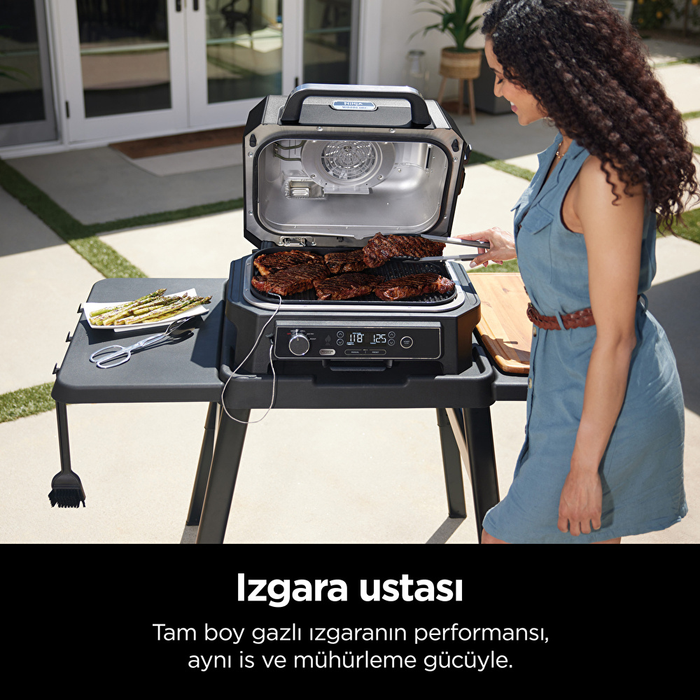 Ninja Woodfire Pro XL Elektrikli Barbekü ve Smoker Siyah görseli 3