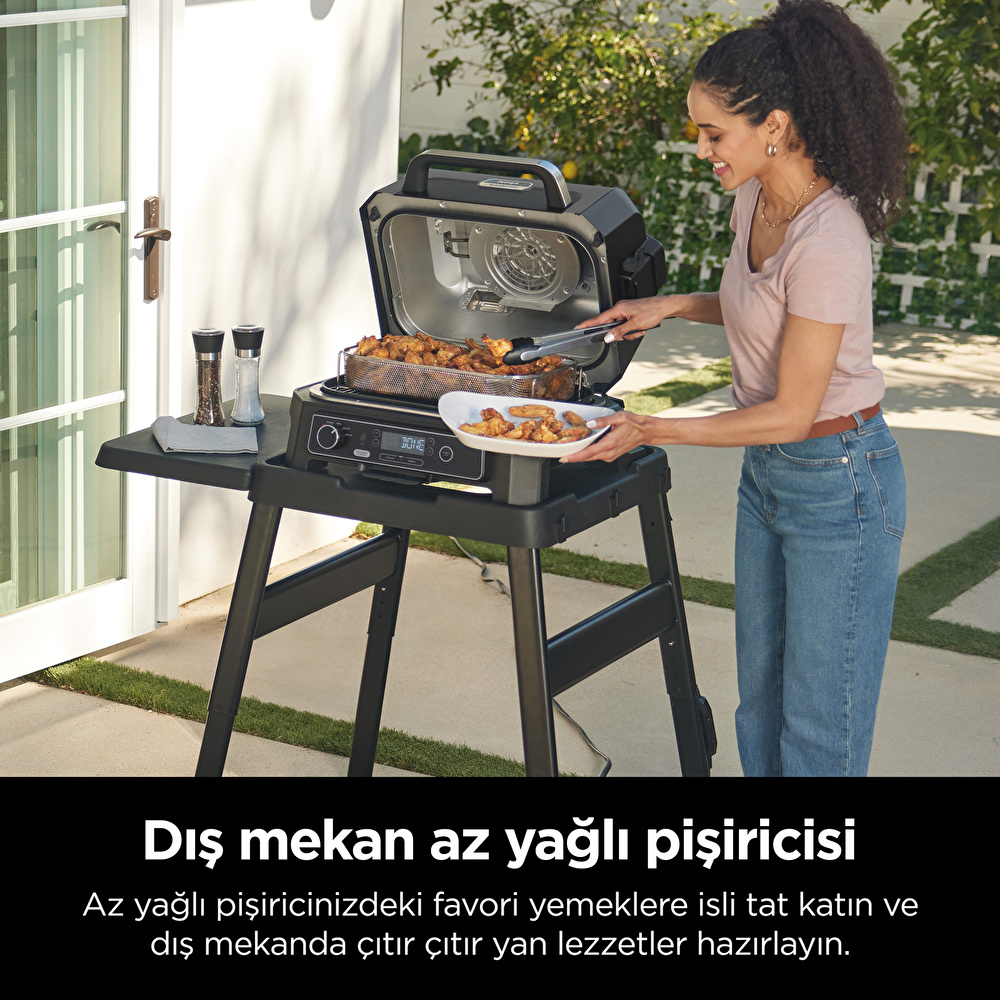 Ninja Woodfire Pro XL Elektrikli Barbekü ve Smoker Siyah görseli 5