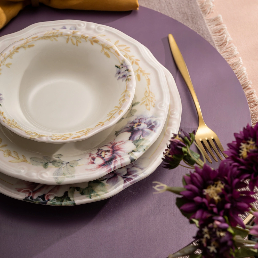 Emsan Flory Stoneware 24 Parça 6 Kişilik Yemek Takımı görseli 4