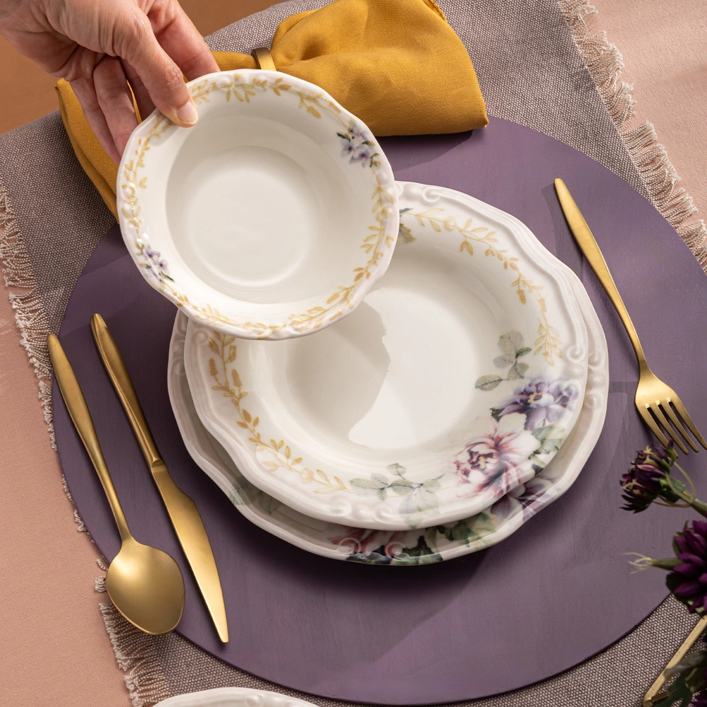 Emsan Flory Stoneware 24 Parça 6 Kişilik Yemek Takımı görseli 9