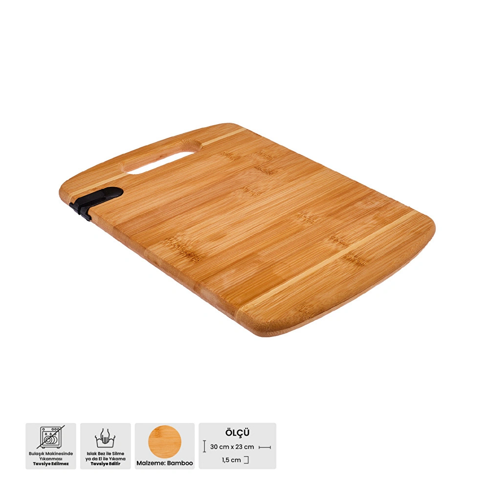 Emsan Bambu Argus Bileyicili Kesme Tahtası 23x30 cm görseli 5