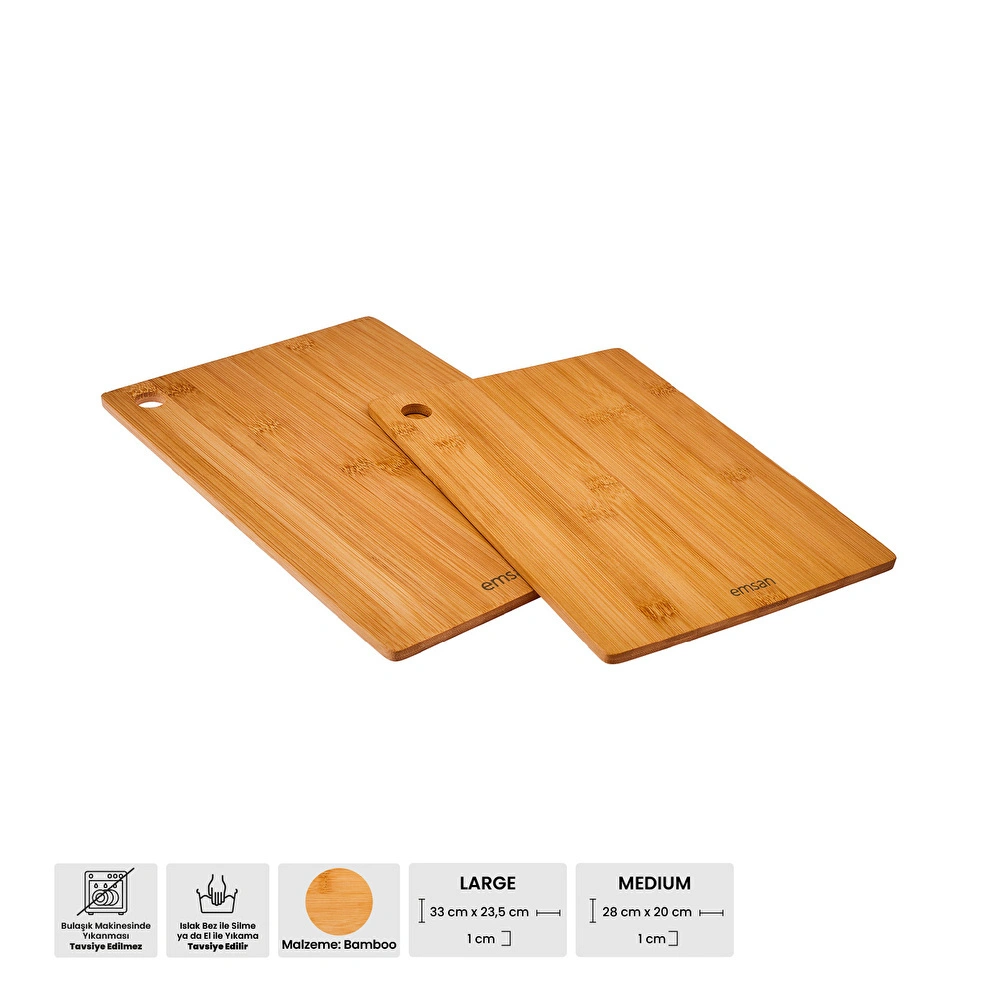 Emsan Bambu Master Chop 2'li Kesme Tahtası görseli 6