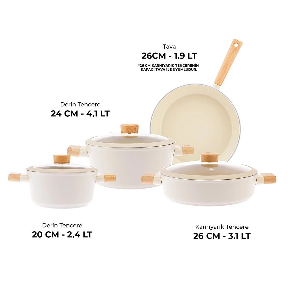 Emsan Swiss Crystal 7 Parça Tencere Seti görseli 2