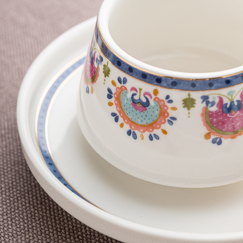 Emsan Ethnic Pink Porselen 32 Parça 6 Kişilik Kahvaltı/Servis Takımı görseli 11