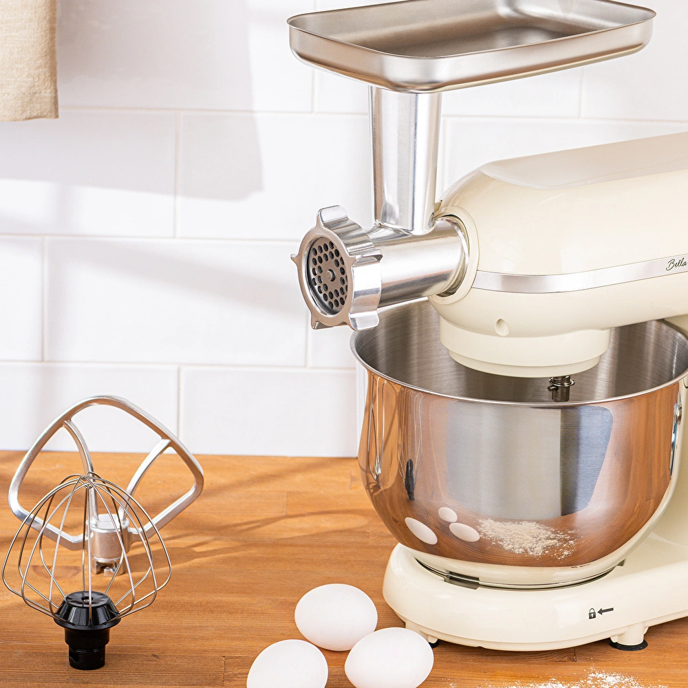 Emsan Bella Gusto Comfort Kıyma Çekme Aparatlı Hamur Yoğurma Makinesi  Krem 1300W 5,5L görseli 2