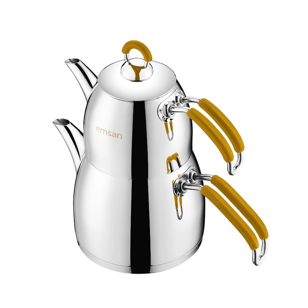 Emsan Mina Mini Çaydanlık Takımı Sarı 0.75L & 2L görseli 2